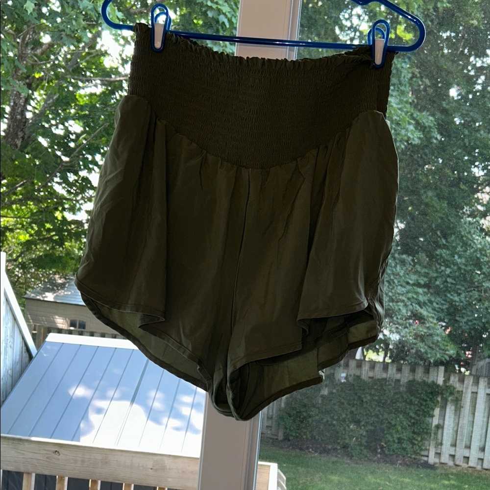 Aerie Dark Green High Waist Women's Shorts